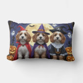 コックポードッパンプキンハロウィンおもしろい ランバークッション (正面)