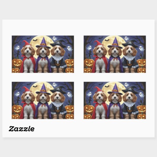 コックポードッパンプキンハロウィンおもしろい 長方形シール (シート)