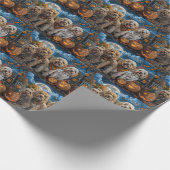 コックポーハロウィン不気味 ラッピングペーパー (角)