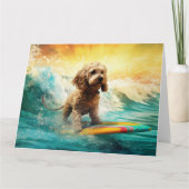 コックポービーチサーフィン絵画ズ カード (正面)