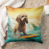 コックポービーチサーフィン絵画ズ クッション (ブランケット)