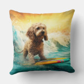 コックポービーチサーフィン絵画ズ クッション (裏面)