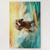 コックポービーチサーフィン絵画ズ ジグソーパズル (縦)