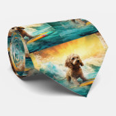 コックポービーチサーフィン絵画ズ ネクタイ (ロール)