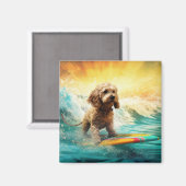 コックポービーチサーフィン絵画ズ マグネット (正面/裏面)