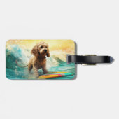コックポービーチサーフィン絵画ズ ラゲッジタグ (裏面横)