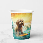 コックポービーチサーフィン絵画ズ 紙コップ (裏面)