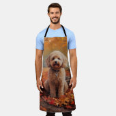 コックポー紅葉秋 エプロン (着用した状態)