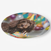 コックポー誕生日パーティー ペーパープレート (アングル)