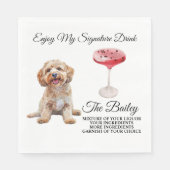 コックポ結婚ーのシグネチャードリンク スタンダードランチョンナプキン (正面)