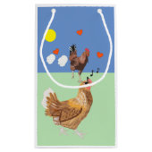 コックレルとチキンおもしろいバレンタイン スモールペーパーバッグ (裏面)