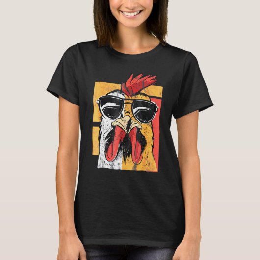 コックレル動物家禽図パンティー Tシャツ (正面)