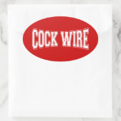 コックワイヤー 楕円形シール (バッグ)