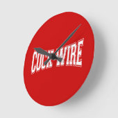 コックワイヤ ラウンド壁時計 (傾斜)