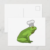 コック帽をかぶったカエル ポストカード (正面/裏面)