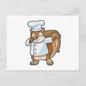 コック帽をかぶったクマ（のような）料理人 ポストカード (正面)