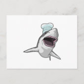 コック帽をかぶったシャーク ポストカード (正面)