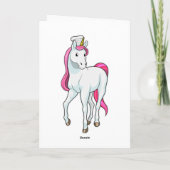 コック帽をかぶったユニコーン カード (裏面)