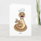 コック帽を被ったヘビのコック カード (裏面)