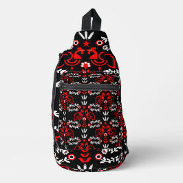 コッケレルスカンジナビアフォークアート スリングバッグ