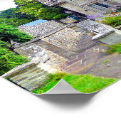 コッツウォルズコテージウェストンビルアルボレトゥムイングランド ポスター (角)