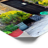 コッツウォルズコテージブルトンオンザウォーターUK ポスター (角)