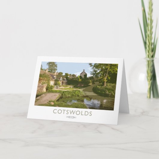 コッツウォルズ鉄道ポスター サンキューカード (正面)