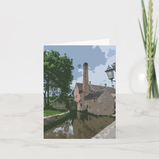 コッツウォールズビレッジウォーターミルビューグリーティングカード カード (正面)