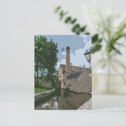 コッツウォールズビレッジウォーターミルビューポストカード ポストカード (スタンド正面)