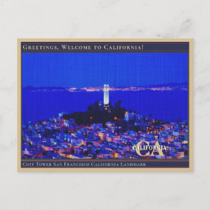 コットタワーサンフランシスコCaliforniaランドマーク ポストカード