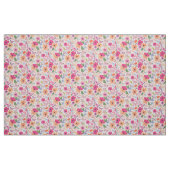 コットンのトイル生地、花と蝶 ファブリック (ファットクウォーター)