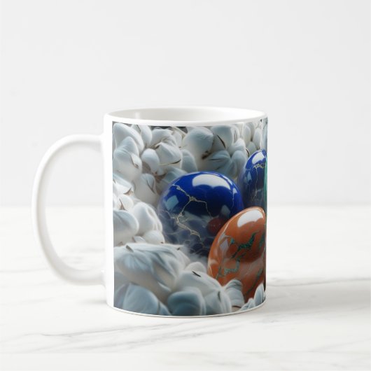 コットンの中のビー玉 コーヒーマグカップ (左)