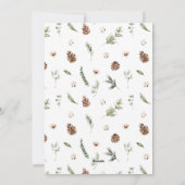 コットンウィンターグリーンリースメリークリスマスホリ シーズンカード (裏面)