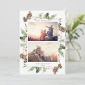 コットンウィンターグリーン2 Photo Holiday Card シーズンカード (スタンド正面)