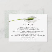 コットンエレガントホワイトピースリリーゲスト詳細 エンクロージャーカード (正面/裏面)