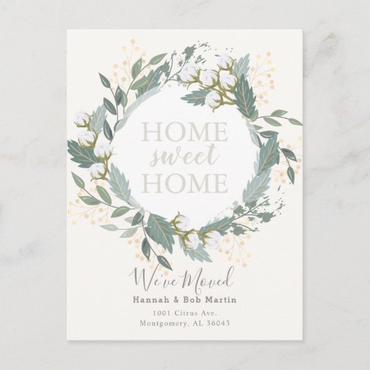 コットンエレガントリースホワイトムービング 案内ポストカード (正面)