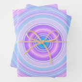 コットンカラフルキャンディピンクブルー ラッピングペーパーシート (インサイチュ)