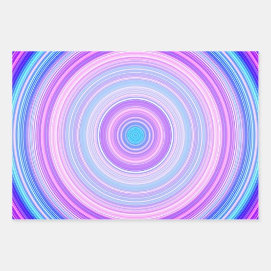 コットンカラフルキャンディピンクブルー ラッピングペーパーシート (正面)