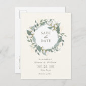 コットンガーデンリースホワイトセーブ日付 案内ポストカード (正面/裏面)