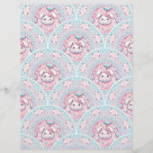 コットンキャンディかわいいバニーマンダラアールデコ紙 (正面)