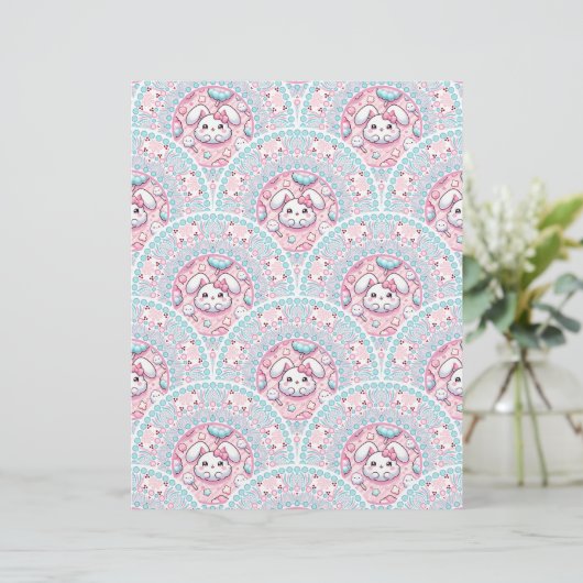 コットンキャンディかわいいバニーマンダラアールデコ紙 (スタンド正面)