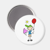 コットンキャンディとフェアマグネットのバルーン マグネット (正面/裏面)