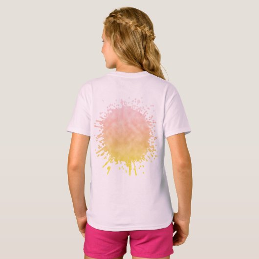 コットンキャンディの空での日の出 Tシャツ (裏面フル)