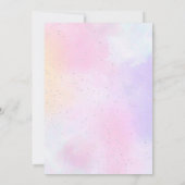 コットンキャンディウォーターカラーガールズ7誕生日バルーン 招待状 (裏面)