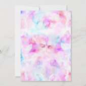 コットンキャンディカラーズウォーターカラーグラムスウィート16パーティー 招待状 (裏面)