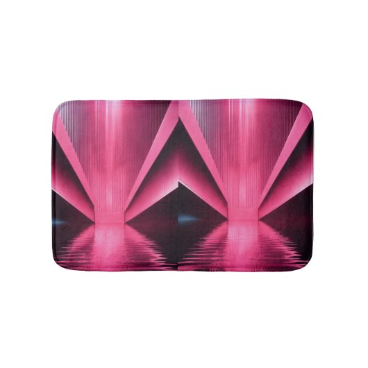 コットンキャンディクラウド：ピンクバスマット" "赤面開花: バスマット (正面)