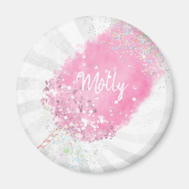 コットンキャンディグリッターかわいいガーリーピンク マグネット