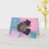 コットンキャンディゴシックラブバレンティーンズデイカード カード (黄色い花)