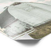 コットンキャンディサンセットルーラルホワイトウォッシュバーン フォトプリント            (角)