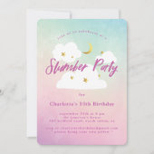 コットンキャンディスカイスランバーパーティの招待状 招待状 (正面)